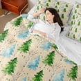 thumbnail image 4 of Castle Fairy Green Tree Twin Bedding Sets for Teens,Vintage Retro Bedding Comforter Set, 4 of 8