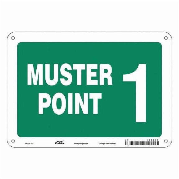 Safety Sign, 7 in Height, 10 in Width, Aluminum, Vertical Rectangle, English