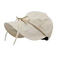 thumbnail image 4 of Xijirk Wide Brim Sun Hat Lightweight Bow Tie Fisherman Cap for Outdoor Travel Beach Daily Casual Walking Wear,Beige,One Size, 4 of 4