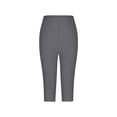 thumbnail image 4 of Women Capri Leggings 2026 Dressy Casual Summer Capris Knee Length Crop Pants Trendy Lightweight Ladies Clothing (Gray,S), 4 of 5
