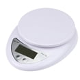 thumbnail image 3 of White Plastic Kitchen Scale with 5KG Capacity and 1g Precision, Multi-Unit Switchable, 130x165x33mm Size, Battery Not Included (2*AAA Required), Ideal for Cooking and Baking, Gift Box Packaging, 3 of 6