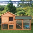 thumbnail image 6 of EuKer Chicken Nesting Box, 3 Compartment Chicken Lay Box with Metal Legs and Removable Tray for Poultry Coop, Backyard, Farm, Blue, 6 of 9