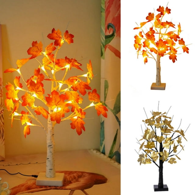 Xihbxyly Luces Led para Árbol, Diseño con Luz Blanca Cálida, Alimentadas Por Batería, Tiras de Luz Suave, Decoración para Fiestas y El Hogar, Eventos de Navidad y Acción de Gracias, Tamaño 60 X 11 Cm