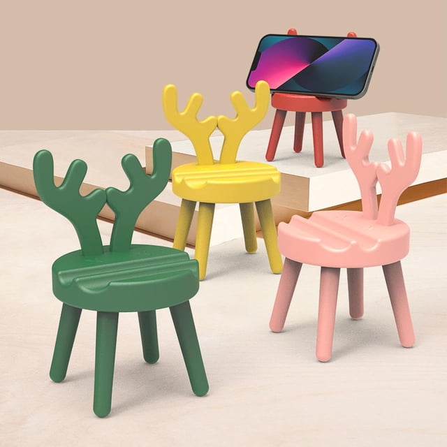 Creative Mobile Phone Holder Chair Popular Desktop Mobile Phone Holder Mobile Phone Holder, red