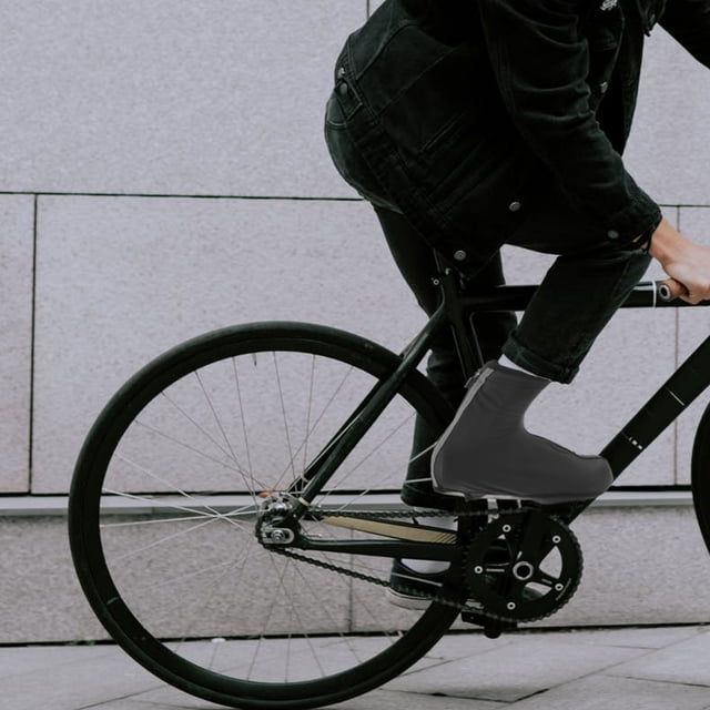 WRITWAA 1Pair Waterproof Bike Riding Shoe Cover Windproof Warmth Overshoes for Outdoor Cycling