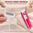 thumbnail image 6 of Obacre Electric Razor for Women,5 in 1 Cordless Face Shaver Set, Wet & Dry Lady Hair Remover, Painless Facial & Body Hair Exfoliation USB Rechargeable, 6 of 9