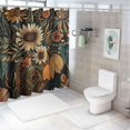 thumbnail image 7 of Orinice Black Bohemian Flower Shower Curtain Medieval Flowers Plants Modern Elegant Aesthetics Shower Curtain Bathroom Decoration Waterproof Polyester with Hooks, 69x72, 7 of 7