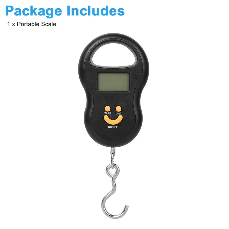 YAGSUW Portable Electronic Hook Scale Digital Hanging Bag Luggage Weight  Scale Fishing Scale with Measuring Tape 165Lb Black