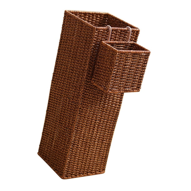 Porta Tejido con Canasta Colgante, Decoración Resistente Y Liviana, Elegante Organizador de Cubo de Almacenamiento para La Entrada Del Dormit 20 cm x 20 cm x 58 cm