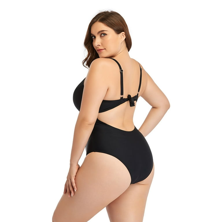 Swimsuits For All Women's Plus Size Colorblock One-Piece Swimsuit