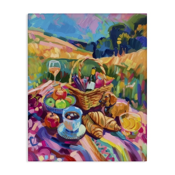 Stupell Industries Modern Bright Impressionist Picnic Canvas Art, 16 x 20, by LSR Design Studio