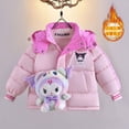 thumbnail image 5 of Kuromi Anime Kawaii Sanrio Ins Chaqueta acolchada de algodón para niños Linda princesa de dibujos animados abrigo grueso ropa regalos para niños, 5 of 5