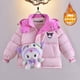 thumbnail image 5 of Kuromi Anime Kawaii Sanrio Ins Chaqueta acolchada de algodón para niños Linda princesa de dibujos animados abrigo grueso ropa regalos para niños, 5 of 5