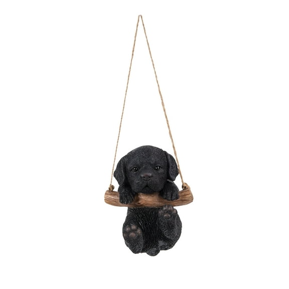 HI-LINE GIFT LTD. HANGING BLACK LAB PUPPY STATUE