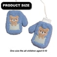 thumbnail image 2 of Guantes de felpa cálidos de invierno con cuello halter y rayas bordadas con oso engrosado, lindos guantes entre los dedos para exteriores fríos 879, 2 of 5