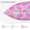 thumbnail image 5 of KLL Donuts Decorative Throw Pillow Covers Velvet Soft for Couch Sofa Bedroom Living Room Outdoor - 20"x20", 5 of 8