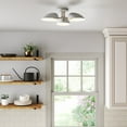 thumbnail image 2 of Nathan James Argo Semi Flush Ceiling Mount 3-Light Fixture with Retro White Rounded Shade for Hallway, Kitchen or Bedroom, 2 of 7