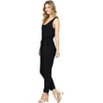 thumbnail image 2 of Pink Ice Women's Juniors Comfy Jogger Jumpsuit (Medium, Black), 2 of 3