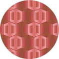 thumbnail image 1 of Ahgly Company Machine Washable Indoor Round Transitional Tomato Red Area Rugs, 6' Round, 1 of 7