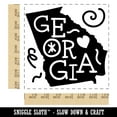 thumbnail image 2 of Georgia State with Text Swirls Square Rubber Stamp Stamping Scrapbooking Crafting - Medium 1.75in, 2 of 7