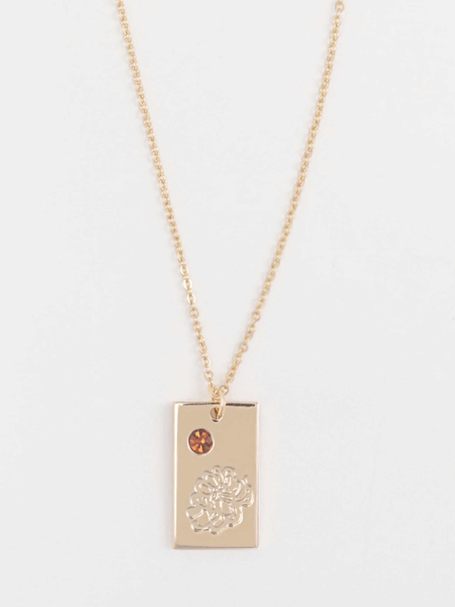 Time and Tru Women's Goldtone Necklace, November Birthstone