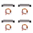 thumbnail image 1 of 4X Dual 12 Music Level Indicator LED Spectrum VU Meter Amplifier Lamps Light Speed Adjustable Board DC 7-12V(),4xDouble 12 bit LED level display board 4x cable,Black & white, 1 of 8