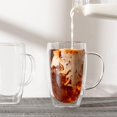 thumbnail image 4 of czcpp-2 Pack Glass Coffee Cups, Double Wall Thermo Insulated Coffee Cups, Glass Coffee Mugs (450 ml), 4 of 4
