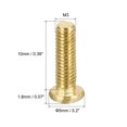 thumbnail image 2 of Uxcell M3x10mm Brass Machine Screws, Phillips Pan Head Fastener Bolts 20 Pack, 2 of 5