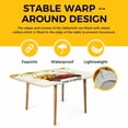 thumbnail image 4 of Sunflower Truck Table Cloths for 6 Foot Rectangle Tables, Elegant Yellow Floral Summer Botanical Patio Waterproof Elastic Fitted Tablecloths, Washable Rectangular Table Cover for Camping, 4 of 8
