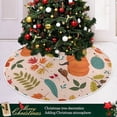 thumbnail image 6 of FMSHPON Thanksgiving Day Thanksgiving Pumpkin Xmas Christmas Tree Skirt Stand Mat for Holiday Party Decoration Indoor Outdoor 48 inches, 6 of 6