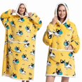 thumbnail image 4 of Wearable Sherpa Fleece Hoodie Blanket With Large Pocket Oversized Winter Hooded Thick Lazy TV Blanket, 4 of 6