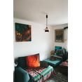 thumbnail image 4 of FSLiving Rechargeable Battery Operated Pendant Light with Sleeve&Round Hook RGB Mode Adjustable Wire Length Hanging Light Wooden Black Metal Modern Dimmable Lamp for Courtyard Countertop - Set of 3, 4 of 5