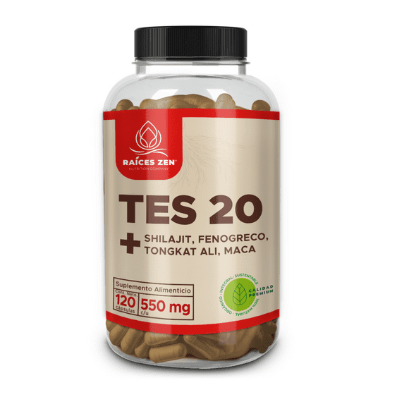 TES 20+ Shilajit, Fenogreco, Tongkat y Maca Raíces Zen 120 Cápsulas