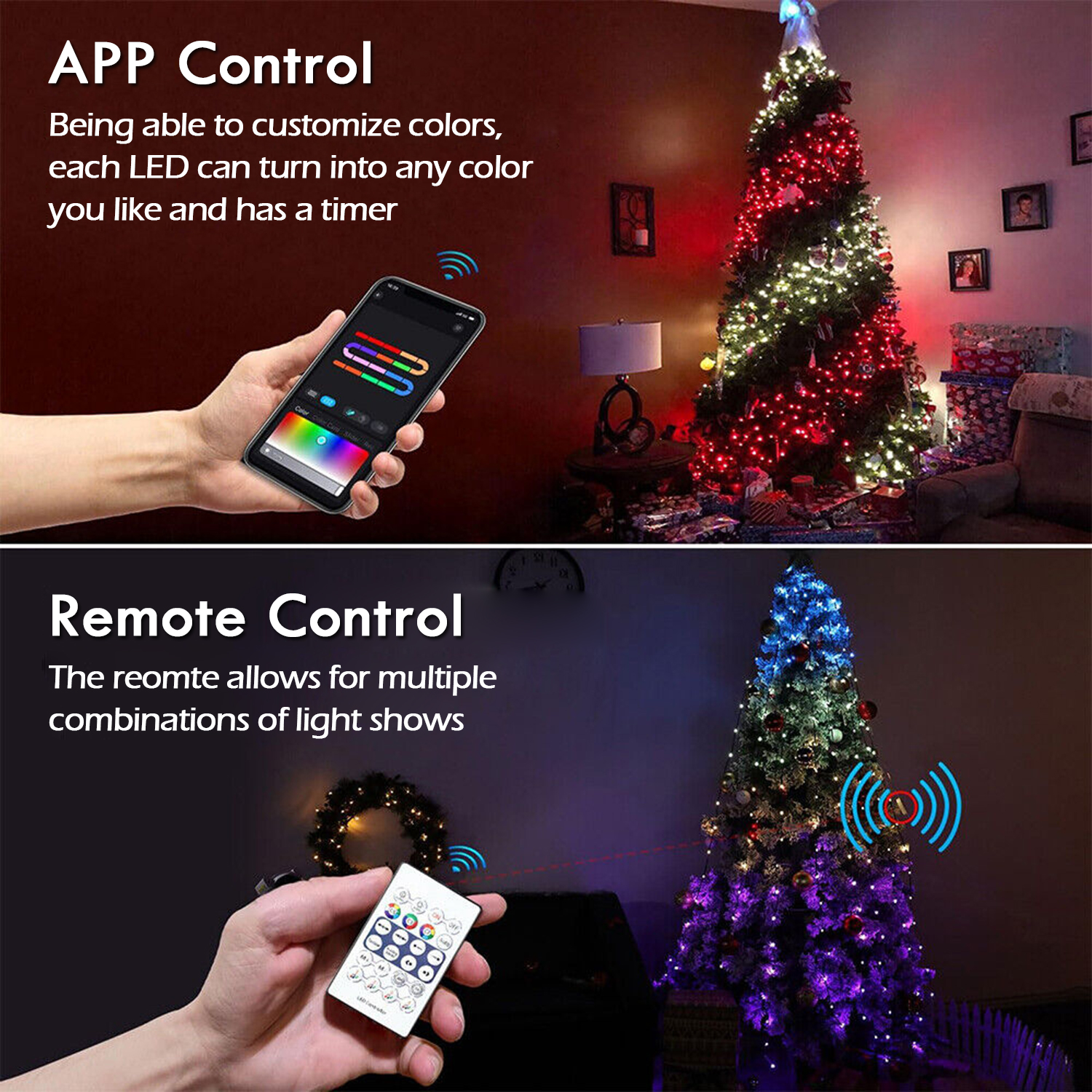 IC ICLOVER 200 LED Waterfall Christmas Lights photo 5