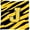 Black Gold, variant on Monogram Initial J Tiger Stripe - Black Gold Decorative Fabric Pillow