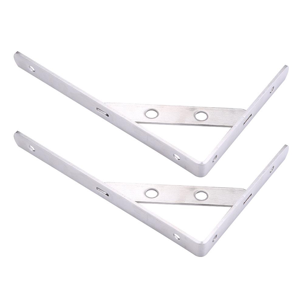 Fdit Shelf Bracket,1 Pair Stainless Steel LShaped WallMounted Shelf