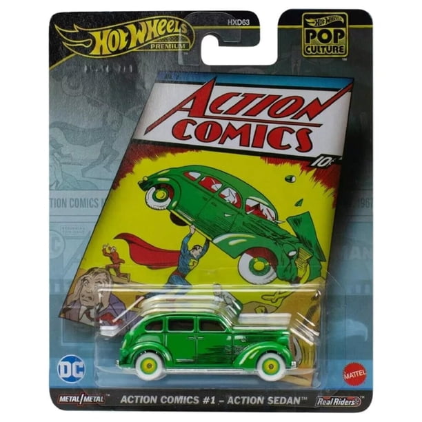 Maqueta de coche Hot Wheels Superman Action Comics 1 Action Sedan