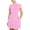 Pink, variant on ZANKLEY Womens Short Sleeve High Neck Mini Dress Party Clubwear Club Bodycon Short Dresses