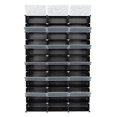 thumbnail image 4 of Immere 12-Tier Portable 72 Pair Shoe Rack Organizer 36 Grids Tower Shelf Storage Cabinet Stand Expandable for Heels, Boots, Slippers, Black, 4 of 9