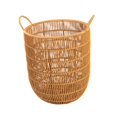 thumbnail image 2 of Woven Basket with Handle Wicker Baskets for Nursery Laundry Room Living Room Long, 2 of 8