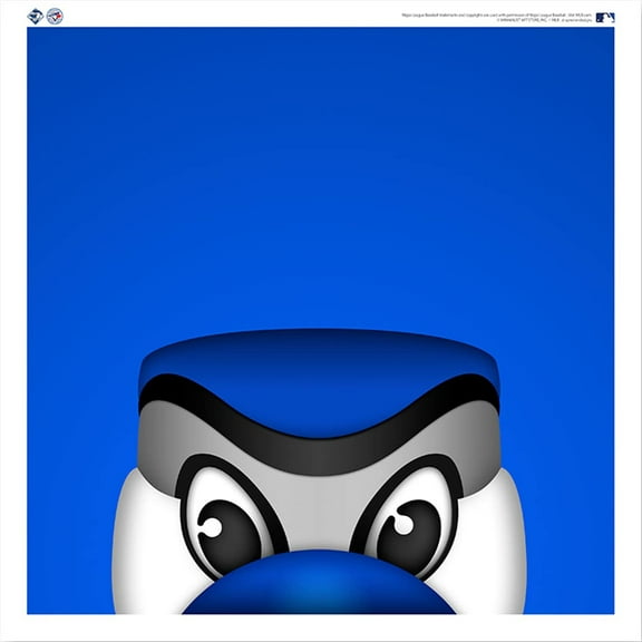 Ace Toronto Blue Jays 12'' x 12'' Minimalist Mascot Poster Print