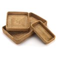 thumbnail image 1 of Bandeja rectangular de ratán YANGQIHOME, juego de 3 unidades, color natural, 1 of 6