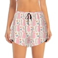 thumbnail image 2 of Balery Rabbit Pantalones cortos deportivos para mujer con forro y dos bolsillos, elásticos, para entrenamiento, gimnasio, yoga-Small, 2 of 7