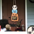 thumbnail image 3 of Decoración de puerta delantera de Halloween, letrero de calabaza de madera, cosecha, decoración de puerta de pared colgante de otoño, 3 of 5