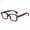 Brown, variant on Mens Square Reading Glasses Classic Blue Light Blocking Matte Green Readers +1.00