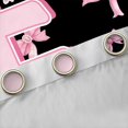 thumbnail image 4 of Feelyou Pink Initial E Letter Curtains Pack of 2 (42x84 Each), Princess Cartoon Ribbon Curtains Blackout, Fashion Buffalo Bowknot Bedroom Curtains, Blackout Curtains Bedroom Decor, 4 of 6