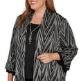 thumbnail image 4 of Alfred Dunner Womens Plus-Size Metallic Chevron Two In One Top With Necklace, 4 of 4