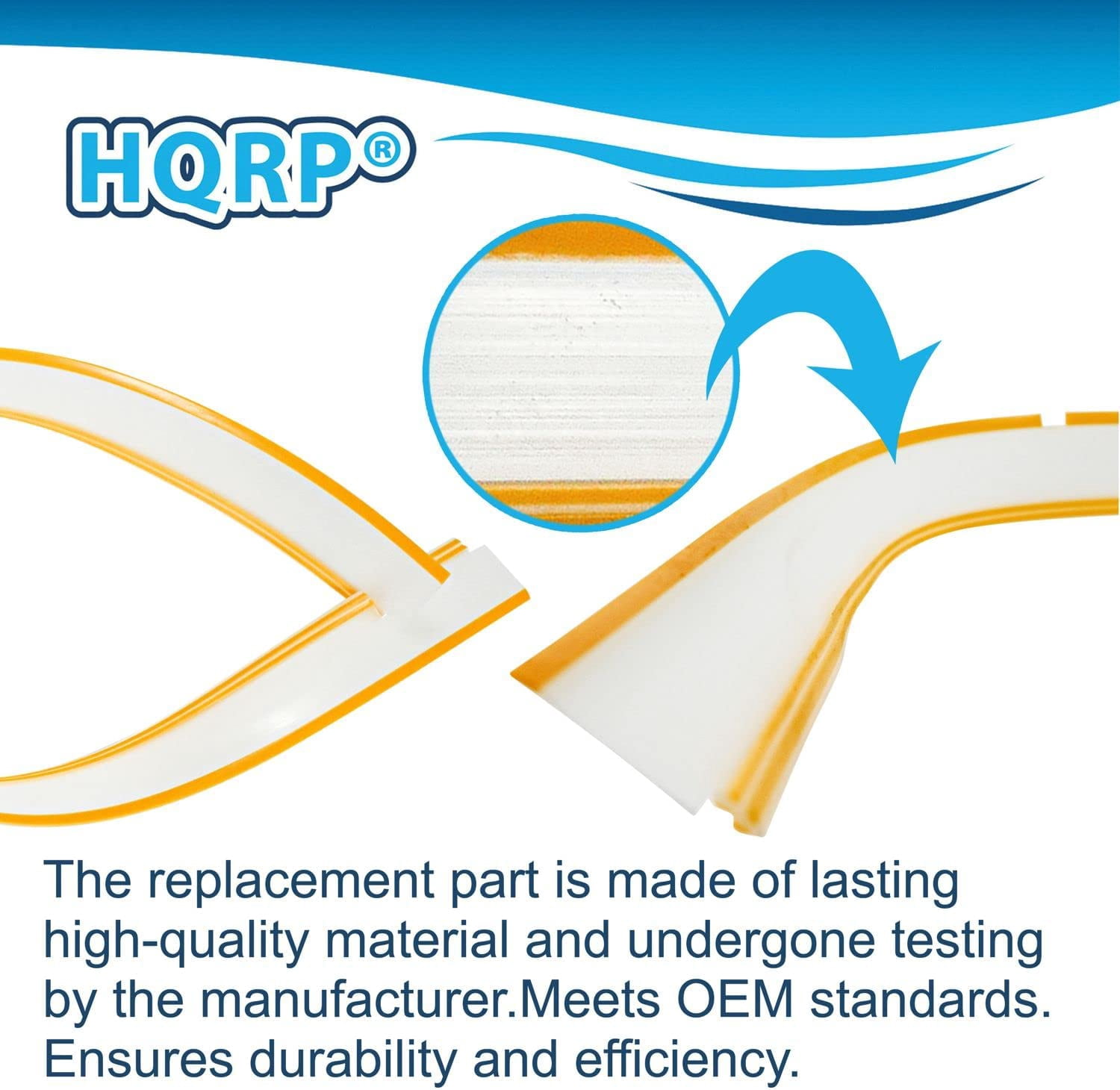 HQRP 4-Pack Dishwasher Bottom/Lower Door Gasket/Seal Replacement Parts compatible with Tappan, Uni, Kelvinator 809006501 EAP9495545 AP5809675 PS9495545 3290453 154297601 154297602 154297603