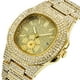 thumbnail image 5 of Reloj de cuarzo para hombre, reloj de pulsera de acero para hombre, reloj de diseño clásico de moda dorado para hombre, 5 of 5