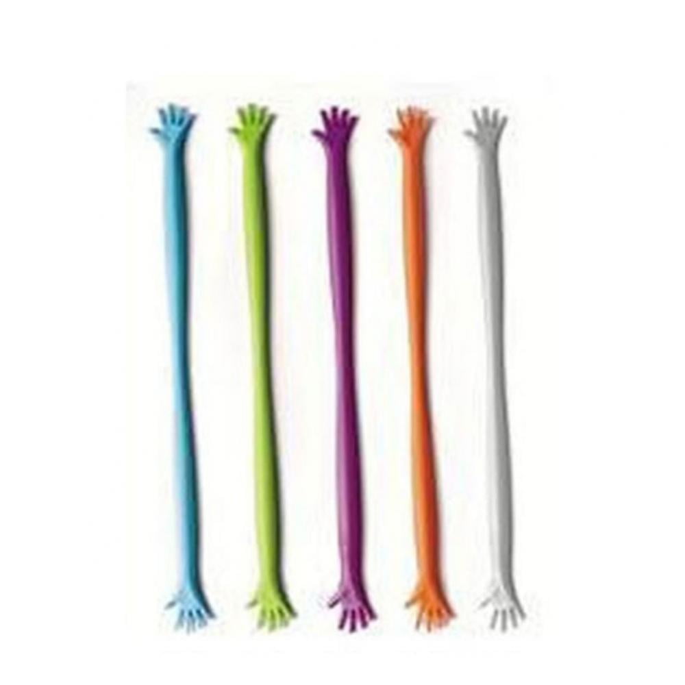 5pcs Hand Shaped Muddler Stick Plastic Cocktail Swizzle Sticks Drink